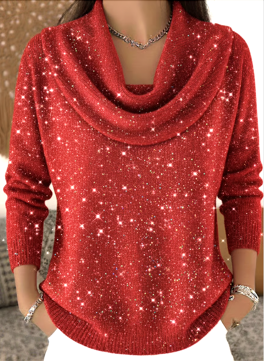 Damen Unifarben Frühling/Herbst Lässig Langarm Rundhals Baumwolle Pullover