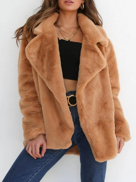 Damen Frühling/Herbst Oberbekleidung Lässig Nahtverarbeitung Unifarben Langarm Reverskragen Jacke