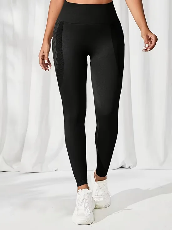 Damen Nahtlos Hoher Bund Magenkontrolle und Hip-lifting Hochelastisch Outdoor Sport Fest Fitness Hose