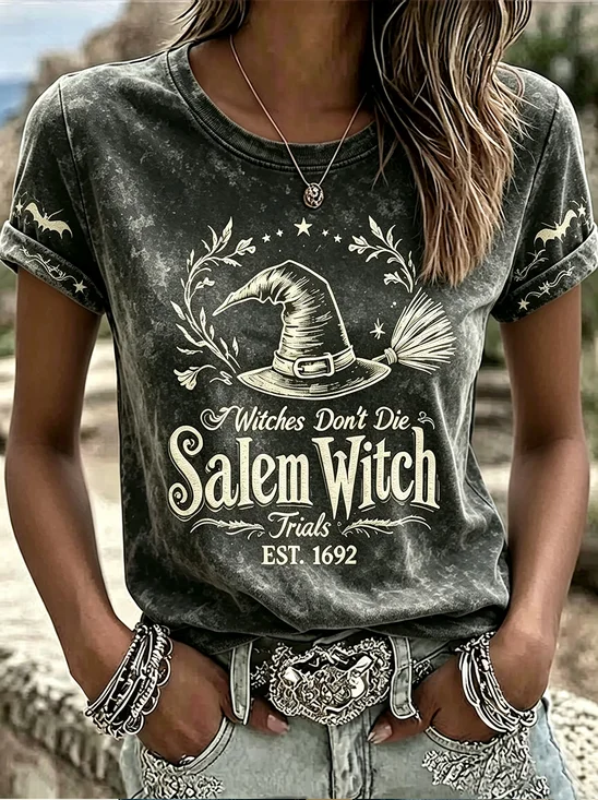 Damen Textbriefe Kurzarm T-Shirts T-Shirt Rundhals Print Lässig T-Shirt mit Grafik Sommer Oberteile