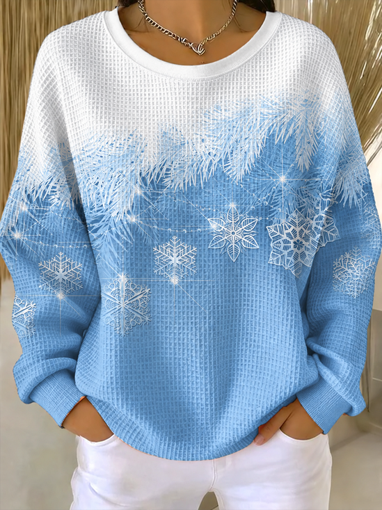 Damen Farbblock Rundhals Lässig Frühling/Herbst Langarm Sweatshirt