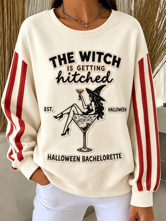 Damen Gestreift Rundhals Lässig Frühling/Herbst Langarm Sweatshirt