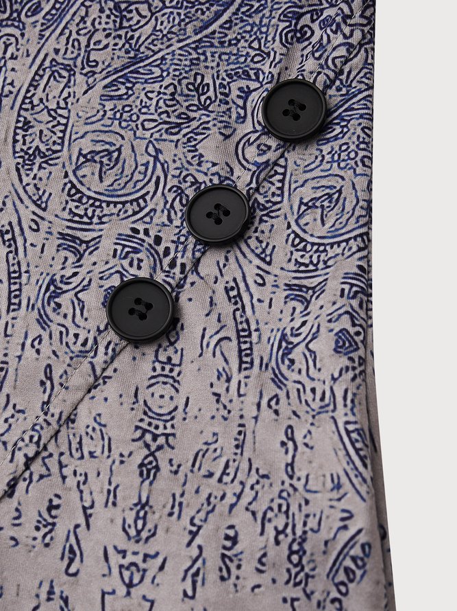 Damen Lässig Paisley Herbst Polyester Täglich Weit Langarm H-Linie Regelmäßig Blusen & Shirts