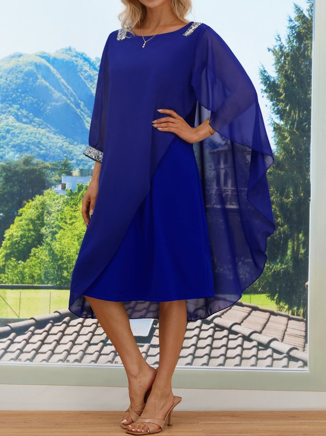 Chiffon Paillette Party Hochzeit Kleid