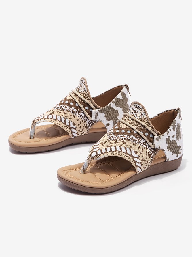 Western Stil Retro Zehentrenner Weich Sohle Pantolette