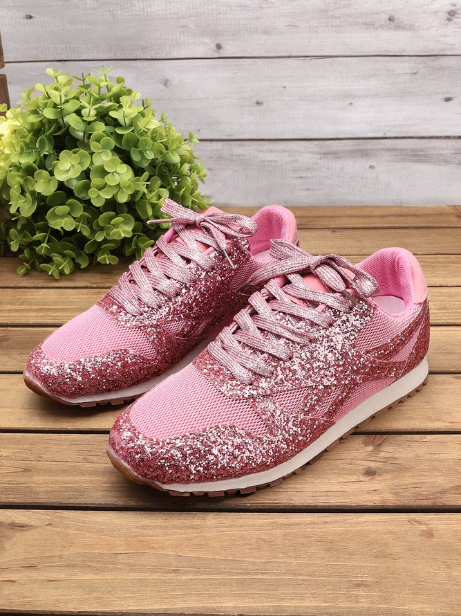 Damen Muffin Strass Neu Kristall Plateau Sneakers