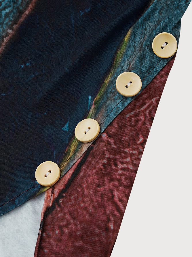 Gestreift Lässig Herbst Täglich Langarm Rundhals Regelmäßig Mittel Elastizität Regelmäßig Größe T-shirt Bedrucken für Damen