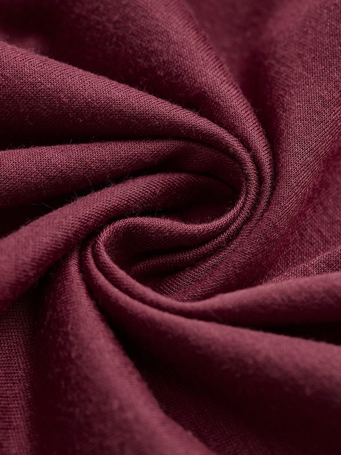 Große Größen Unifarben Langarm V-Ausschnitt Lässig Blusen & Shirts