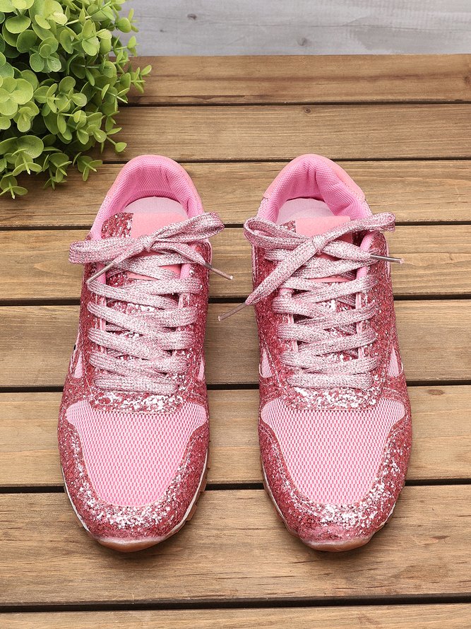 Damen Muffin Strass Neu Kristall Plateau Sneakers