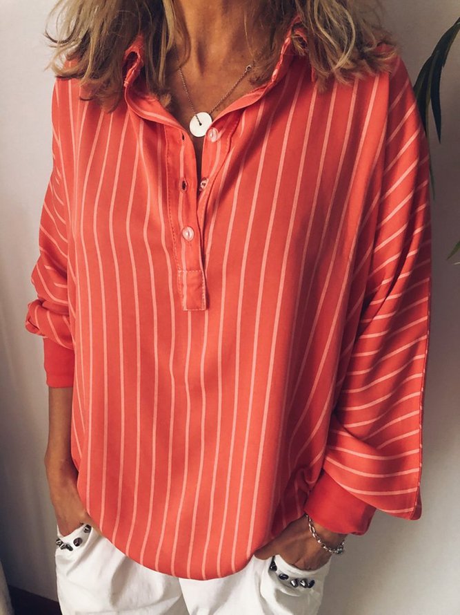 Gestreifte Bluse mit Langarm