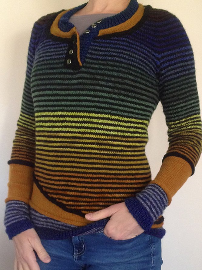 Grün Rundhals Lässig Pullover