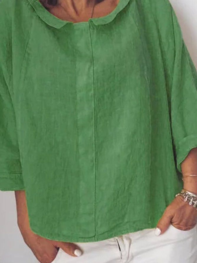 Bluse mit Peter-Pan-Kragen Große Größen
