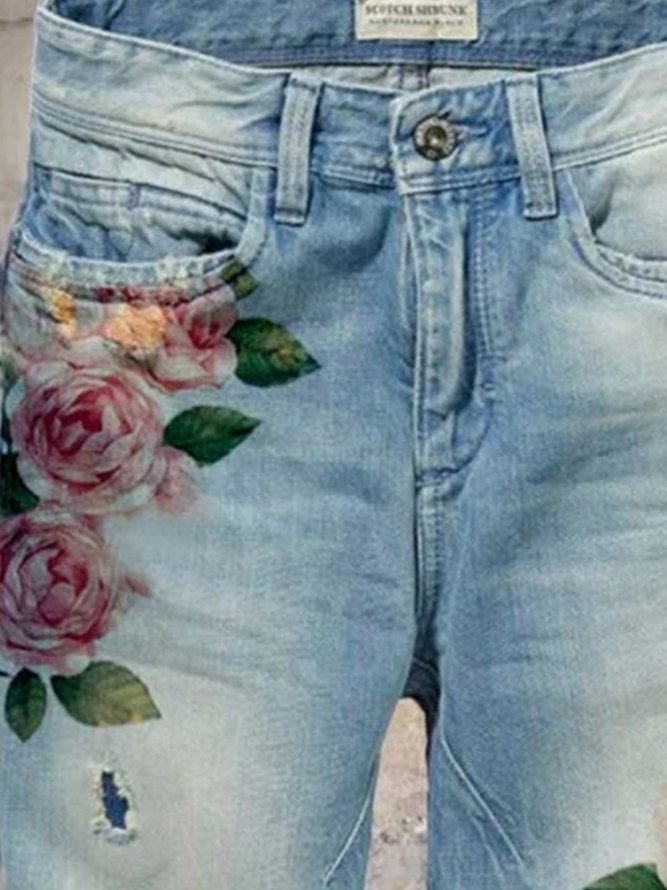 Wie die Abbildung zeigt Denim Retro Hosen
