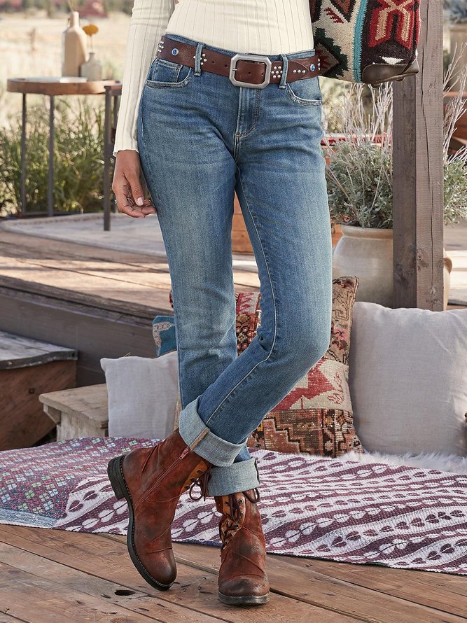 Retro Denim Jeans mit Taschen