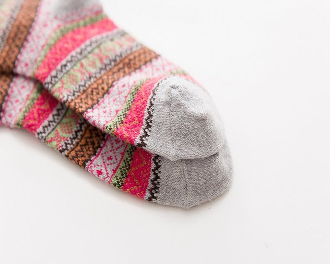 Rote Gestrickte Socken