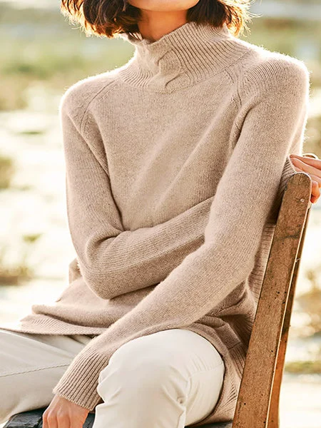 Langarm Lässiger Pullover
