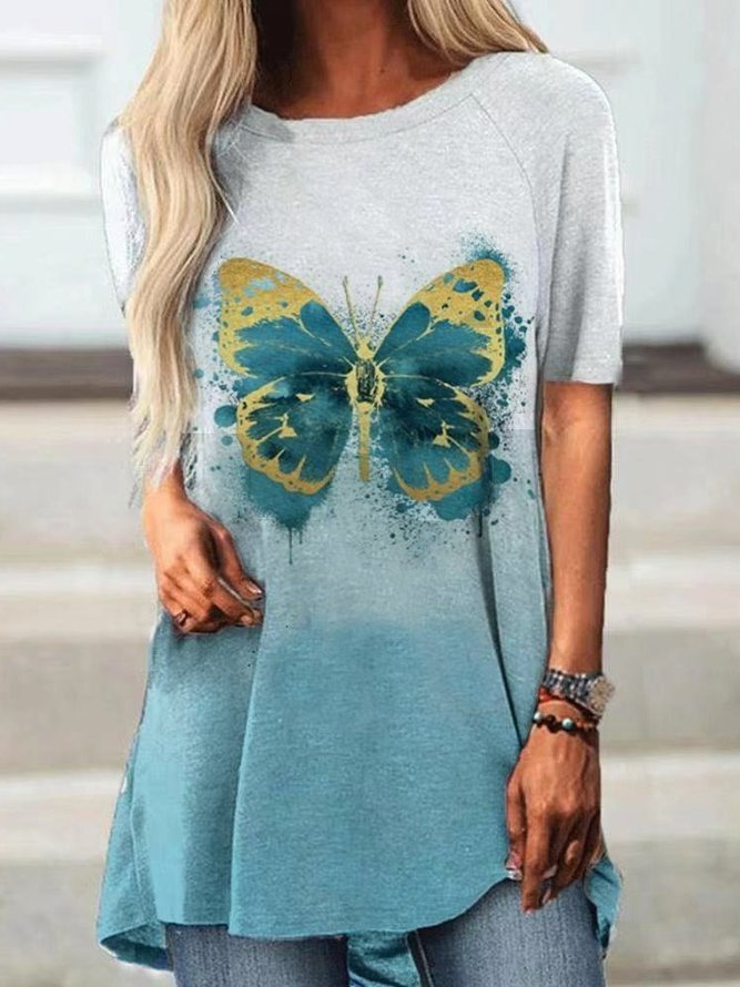 Schmetterling Lässige Shirts & Blusen mit Kurzarm