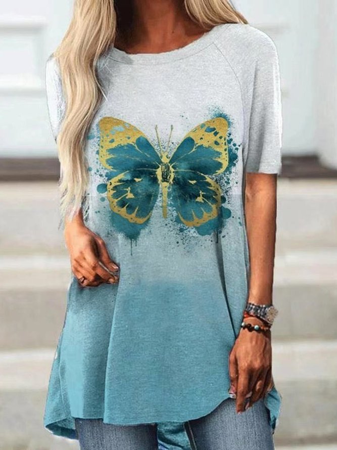 Schmetterling Lässige Shirts & Blusen mit Kurzarm