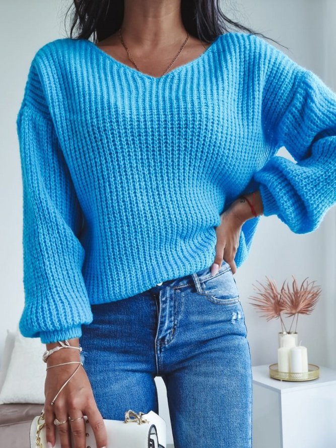 Lässiger Baumwollmischung Pullover