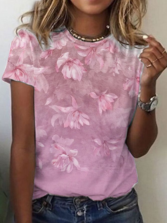 Blumenmuster Urlaub Bluse Bedrucken T-shirt Bedrucken Größe Größen