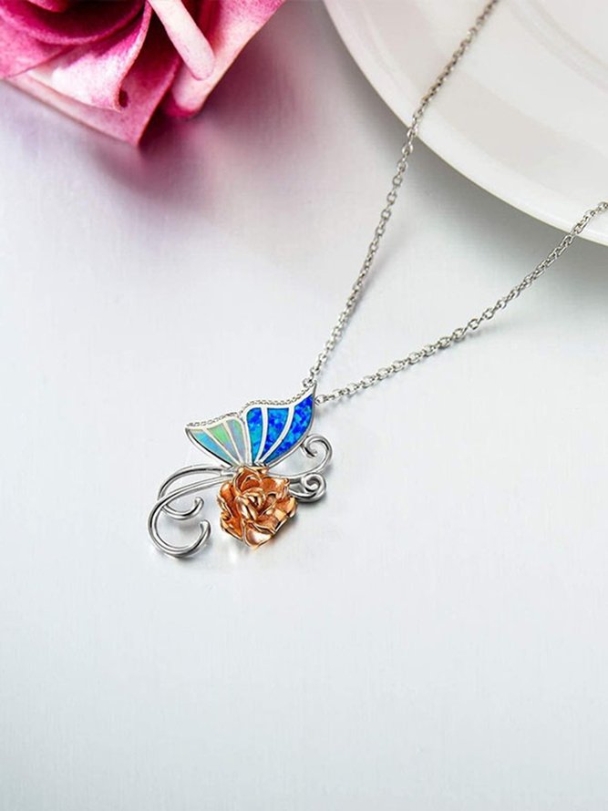 Schmetterling Rosa Halskette Kleider Schmuck