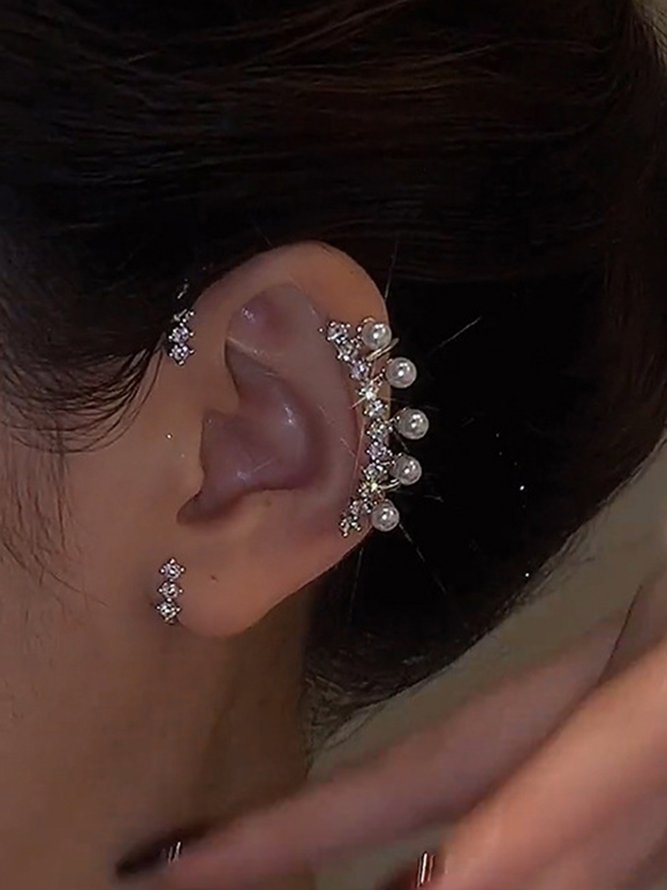 Zirkon Perle Diamant Ohr Manschetten