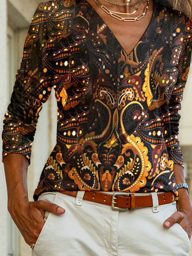 Paisley Retro Passen T-shirt Bedrucken