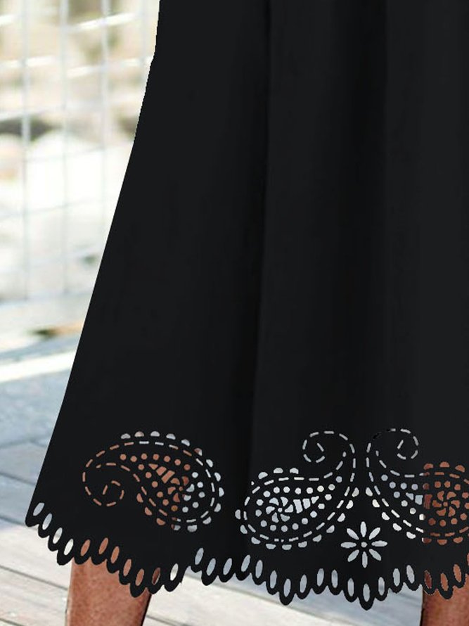 Unifarben Paisley verbrannt aus Tasche x Lang Kleid Große Größen