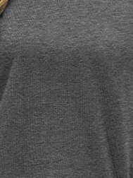 Damen Lässig Unifarben Herbst Weit Langarm Rippe Stoff Regelmäßig Regelmäßig Mittel Elastizität T-Shirt