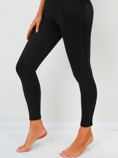 Damen Lässig Unifarben Herbst Hoch Elastizität Fest Lang Legging H-Linie Regelmäßig Leggings