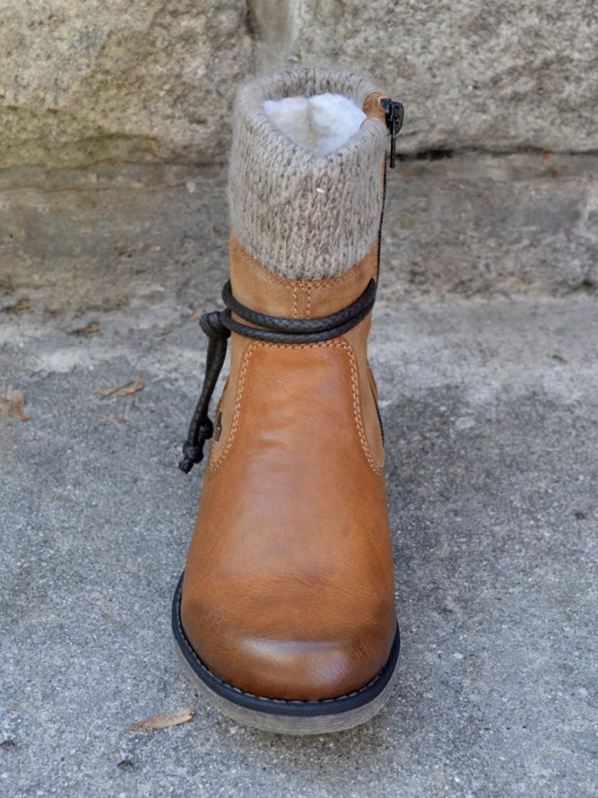 Täglich Winter Flach Stiefelette