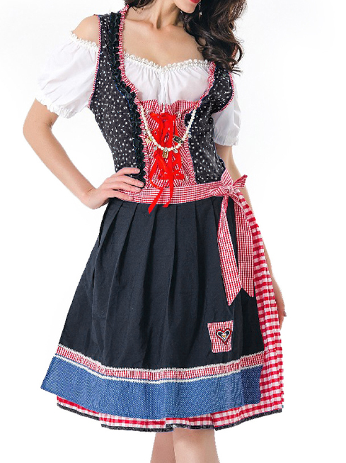 Dirndl Oktoberfest Kariert Party Kleider