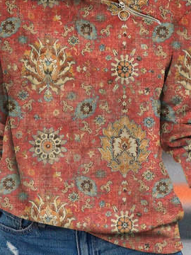 Weit Böhmisch Ethnisch Reißverschluss Sweatshirts