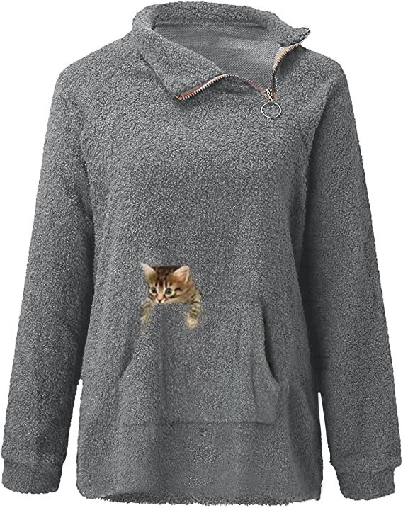 Kratzen Süß Katze Warm Weit Pullover
