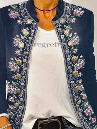 Lässig Weit Langarm Jacke