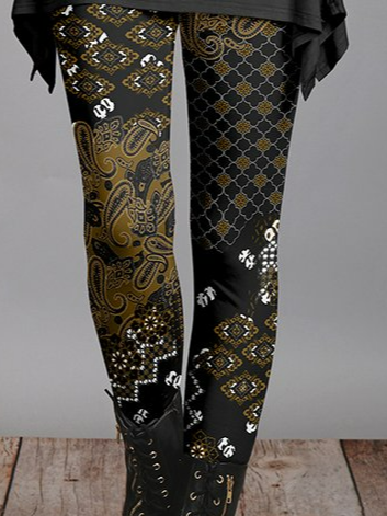 Böhmisch Ethnisch Jersey Leggings