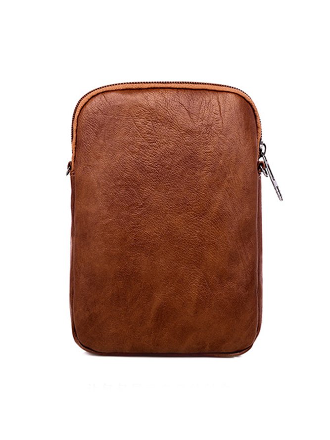 Antiquität Weich Leder Postleitzahl multi Tasche Carmen Umhängetasche