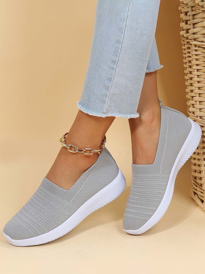 Große Größen Atmungsaktiv Slip On Sport Sneakers