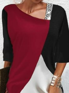 Weit Sonstiges Farbblock Urban Kleid
