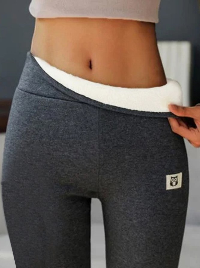 Lässig Vlies Gefüttert Leggings Hosen Hohe Taille Sportlich Hosen Bauch Steuerung Strecken Trainieren Yoga Legging