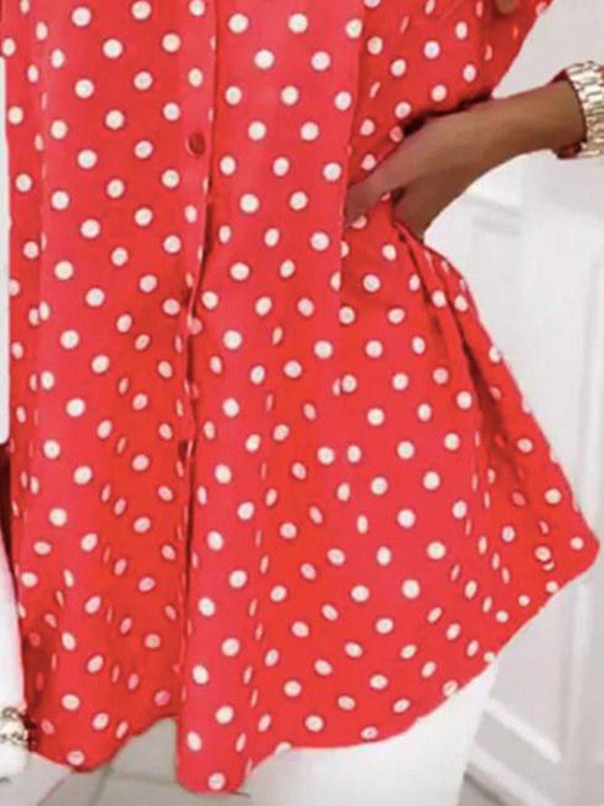 Polka Dots Einfach Bluse