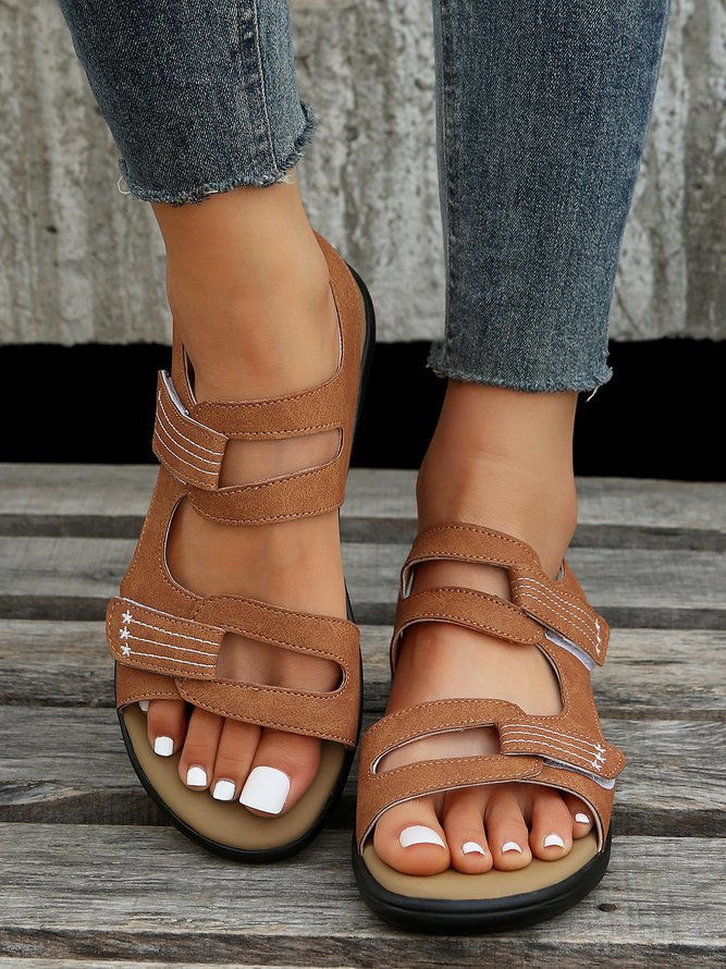 Retro Stickerei Haken und Schleife Bequem Sohle Flach Pantolette