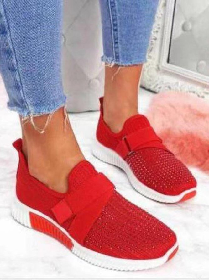 Strass Flyknit Atmungsaktiv Oberer, höher Sneakers
