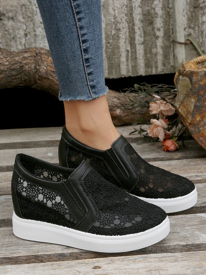 Blume Stickerei Detail Versteckt Stöckel Schuhe