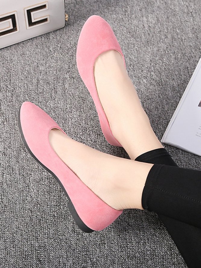 Mehrfarbig Auswahl Samt Einfach Flach Schuhe