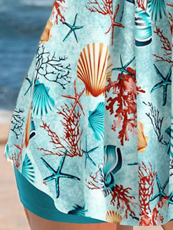 Urlaub Rundhals Meer Tankini