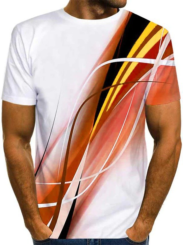 Herren T-Shirt T-Shirts Grafik Rundhals 3D-Druck Täglich Kurzarm Print Kleidung