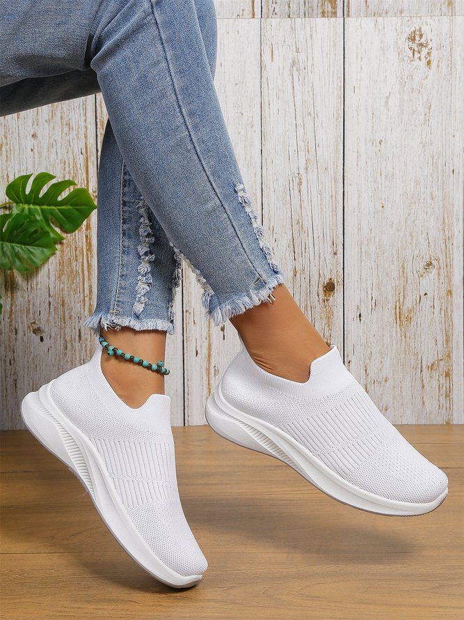 Unifarben Dämpfung Atmungsaktiv Hohe Elastizität fliegen Gewebe Sneakers