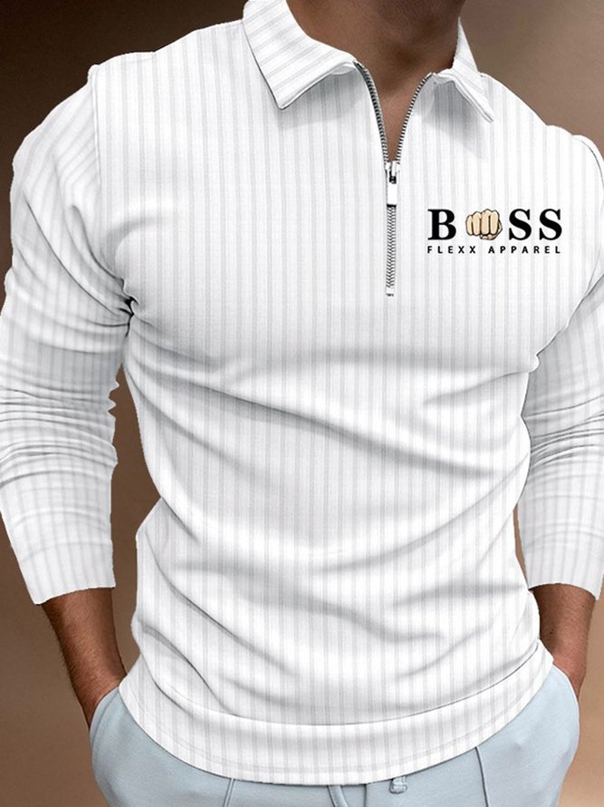 Polokragen Lässig Poloshirt