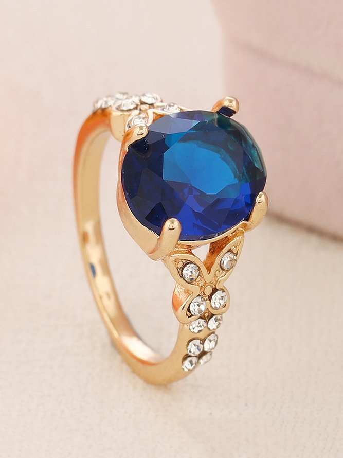 Schmetterling Strass Party Kristall Ring
